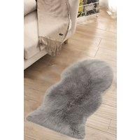 60Cm*90Cm Truman Handmade Shag Cowhide Grey Rug