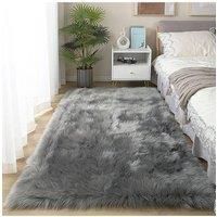 100Cm*180Cm Hirsch Sheepskin Grey Rug