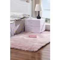 60Cm*90Cm Handmade Shag Pink Rug