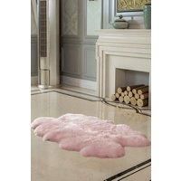 180Cm*110Cm Ullin Handmade Shag Cowhide Pink Rug