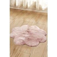 90Cm Shaggy Sheepskin Pink Rug