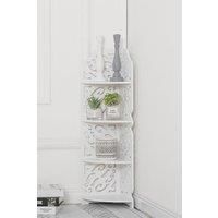 4 Tier White Corner Display Plant Stand