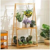 2 Tier Bamboo Hanging Plant Stand
