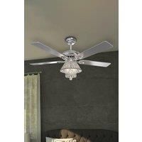 5 Blade Modern Crystal Fan Ceiling Light