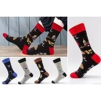 'If You Can Read This' Men'S Novelty Socks - 1, 2 Or 5 Pairs - Black