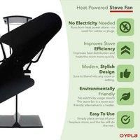 NEW! Eco-Friendly Heat Powered Log Burner Fireplace Stove Top Fan
