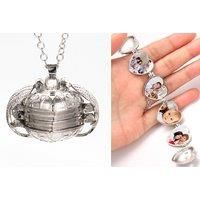 Heart Wing Photo Locket - Holds 4 Photos - Rose Gold