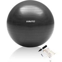 Viavito Unisex's 200Kg Anti-Burst with Pump Gym Swiss Ball-Black, 75 cm