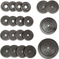 Viavito Cast Iron 0.5kg - 20kg 1 Standard Barbell Dumbbell Disc Weight Plates