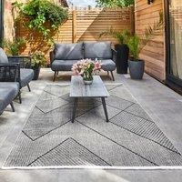 CONCEPT LOOMS, Jazz (Indoor/Outdoor) Area Rug, Grey Black