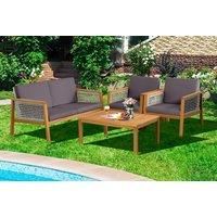 4-Seater Wicker Patio Furniture Set