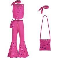 Barbie Pink Cowgirl Costume Set with Star Pattern & Accessories