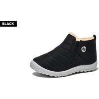 Kids' Winter Plush Ankle Boots - Black