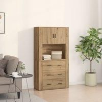 Highboard Artisan Oak 80x33x150 cm Engineered Wood