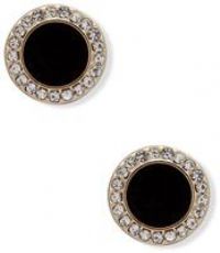 DKNY Gold-Tone Stone & Crystal Halo Stud Earrings - Sparkling Gold Earrings - Beautiful Women/'s Jewelry, One Size, Gold-tone mixed metal, No Gemstone