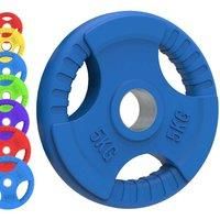 Tri Grip Weight Plates - Olympic Rubber Coated Cast Iron  2" 50mm Barbell Plates