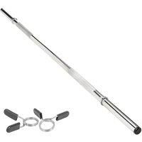 Body Revolution Straight Barbell Bar - 1inch Standard 1 2M Spring Collar