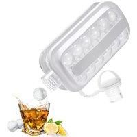 2 In 1 Ice Ball Maker And Flask - White, Pink Or Grey!