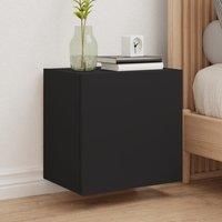TV Wall Cabinets 2 pcs Black 40.5x30x40 cm Engineered Wood