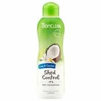 TropiClean Dog Shampoo Grooming Supplies - Shed Control Shampoo for Pets - Deshedding Dog & Cat Shampoo - Shedding Control - Derived from Natural Ingredients - Used by Groomers - Lime & Coconut, 355ml