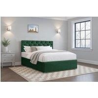 Comfi Beds Plush Divan Bed with Mattress, 26" Chesterfield HB, 2 Drawers in Emerald | Size: Super King