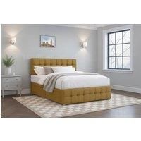 Comfi Beds Plush Divan Bed with Mattress, 26" Cube HB & FB, 2 Drawers in Mustard | Size: Super King