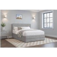 Nexus Mattresses Ltd Plush Divan Bed with Mattress, Lined Headboard & 2 Storage Drawers in Silver | Size: Super King