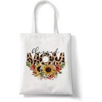 Mama Printed Canvas Handbag - 7 Options - Black