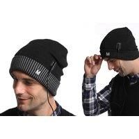 Usb Heated Unisex Winter Beanie In 3 Colours - Black