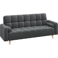 Yaheetech 2 Seater Clic Clac Sofa Bed 43cm H X 185cm W X 106cm D