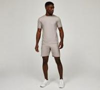 Closure London Textured Jersey T-Shirt and Shorts Set - Grey - Size L