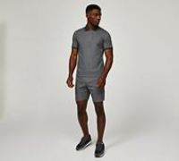 Closure London Jacquard Polo Twinset - Grey - Size XL