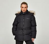 Closure London Womens Adjustable Waist Puffer Jacket - Black - Size 10