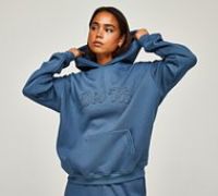 Ds Vu Womens Applique Hoodie - Blue - Size XXS