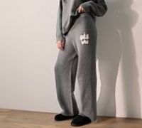 Ds Vu Womens Bubble Knit Wide Pant - Grey - Size XXS