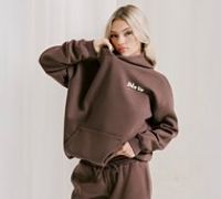 Ds Vu Womens Love Overhead Hoodie - Brown - Size XXS