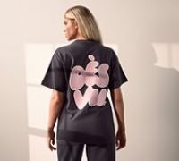 Ds Vu Womens Large Bubble Boyfriend T-Shirt - Grey - Size XXS