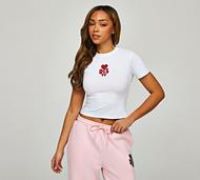 Ds Vu Womens Lovers Baby T-Shirt - White - Size XS