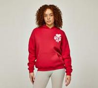 Ds Vu Womens Lovers Baby Overhead Hoodie - Red - Size M
