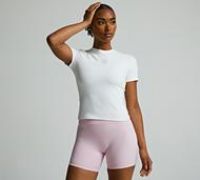 Ds Vu Womens Bubble Poly 2.0 Baby T-Shirt - White - Size M