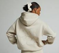 Ds Vu Womens Bubble 2.0 Fleece Hoodie - Beige - Size L