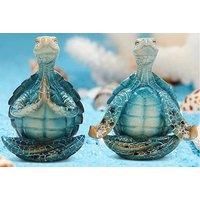Mini Yoga & Meditation Sea Turtle Garden Statue - 2 Designs