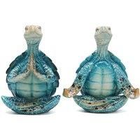 Mini Yoga & Meditation Sea Turtle Garden Statue - 2 Designs