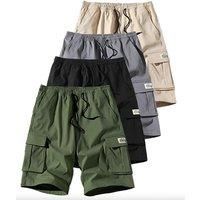 Womens Black Men'S Casual Loose-Fit Summer Shorts 3-Pack