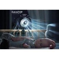 Rechargeable Rotatable Portable Baby Fan - 120 Oscillating, 3 Speeds, Usb, Flexible Tripod, Led Light