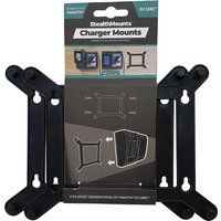 StealthMounts Makita Charger Mount | Charger Holder for Makita Charger Wall Mount (Black) - 2 Pack (Single Charger)
