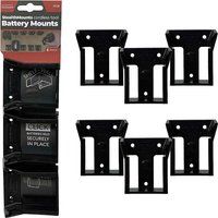 StealthMounts Battery Mounts for Milwaukee M18 (Black) - 6 pack