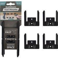 Stealth Mounts 4 Pack Tool Mounts For Makita 18V LXT Tools Black