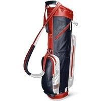 Leather Cart Bag Navy-White-Red