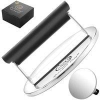 839g Smash Burger Press Stainless Steel, Burger Smasher for Griddle Heat Resistant Handle,Hamburger Press,Dishwasher Safe Grill Press for Griddle, Meat Press Griddle Press for Flat Top Grill Cooking